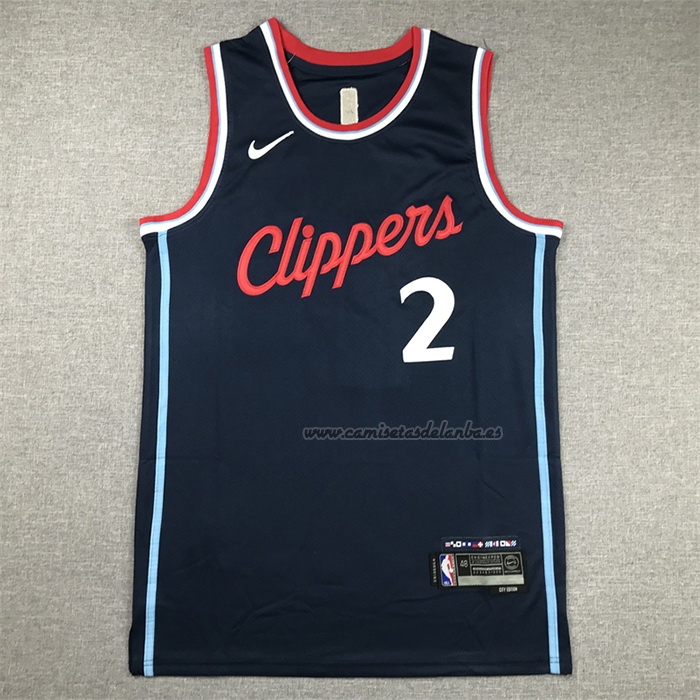 Camiseta Los Angeles Clippers Kawhi Leonard NO 2 Icon 2024-25 Azul
